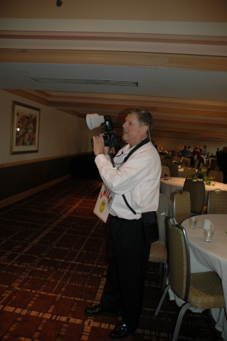 Pat McMahon, reunion photographer extraordinaire, hard at work