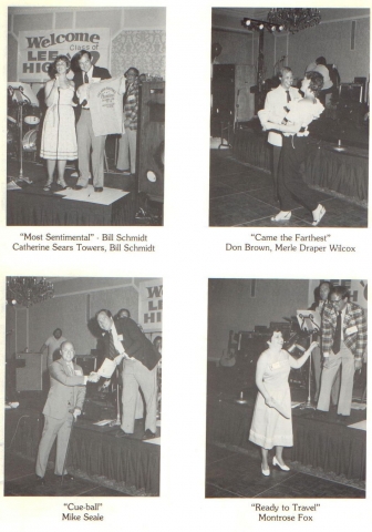 AWARDS
(top, left) Most Sentimental Bill SCHMIDT
(top, right) Came the Farthest Don BROWN and Merle DRAPER Wilcox
(bottom, left) Cue Ball Mike SEALE
(bottom, right) Ready to Travel Montrose FOX
