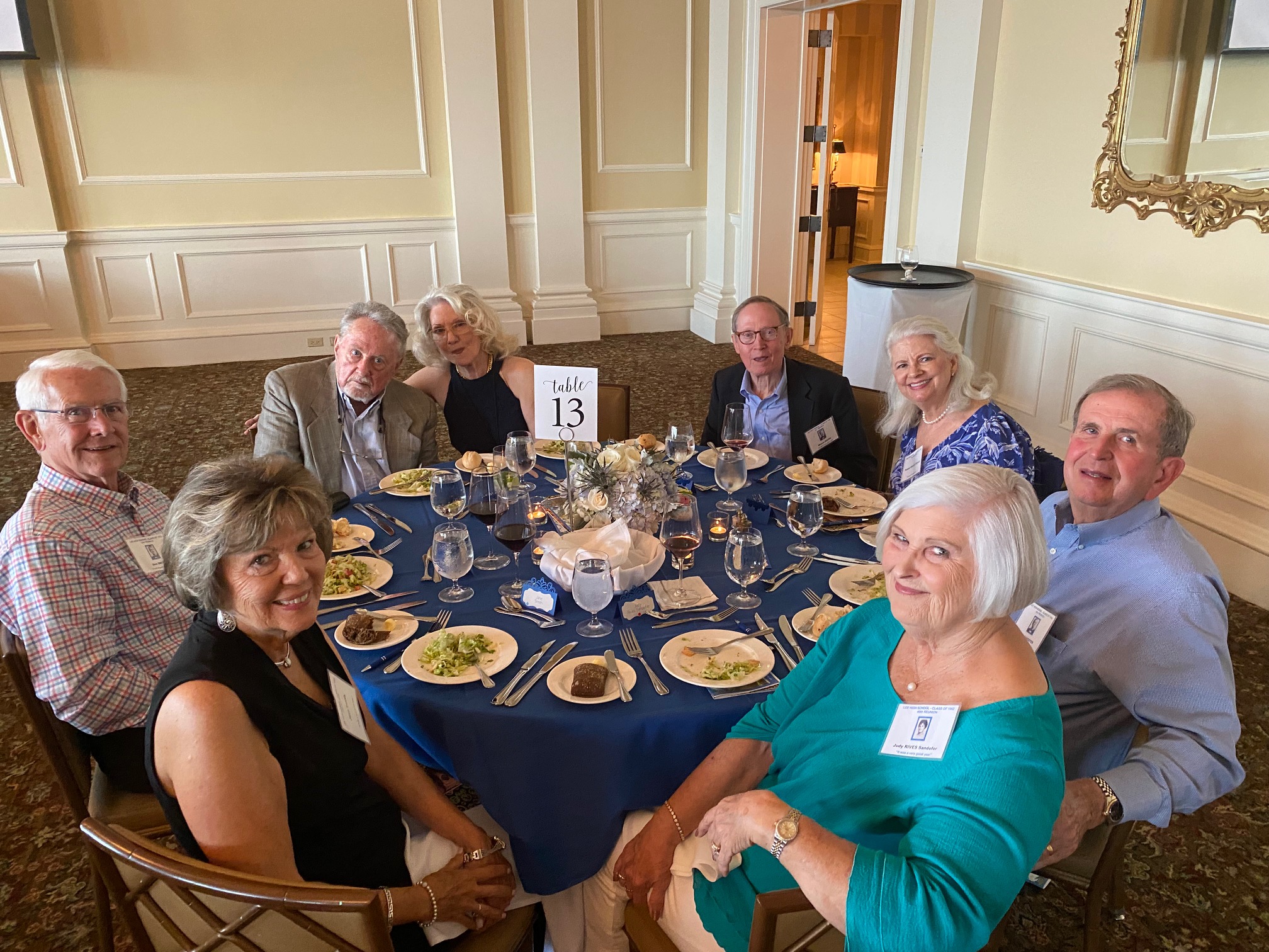 L-R: Jane Smith, Don Smith, Sherwood Slott, Grace Slott, Wayne Mixon Susan Garcia Mixon, Paul Sandefer, Judy Reeves Sandefer